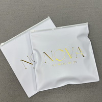 Embalaje cosmético de joyería de PVC de alta calidad, bolsa con cierre de cremallera de plástico, bolsa de maquillaje con cremallera mate de lujo, bolsa con logotipo estampado