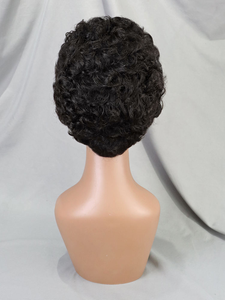 วิกผมสั้นหยิกฟูแบบบราซิลเลี่ยน เรมี่ แฮร์ สี HD ผลิตด้วยเครื่องจักร พร้อมผมเบบี้แฮร์ สำหรับ<span class=keywords><strong>ผู้หญิง</strong></span> ผมแท้ 100% - Product Image 5