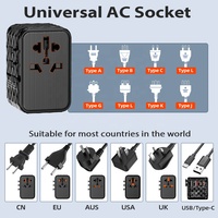 Adaptateurs de chargeurs d'alimentation Worldplug Type C Adaptateur de prise de voyage mondial Adaptateur universel