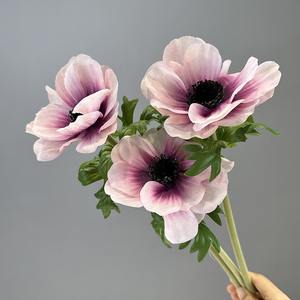 Tiges d'anémones artificielles multicolores Jarrey, aspect réaliste, fleurs d'anémones artificielles pour <span class=keywords><strong>bouquet</strong></span> de mariage, décoration de la maison - Product Image 2