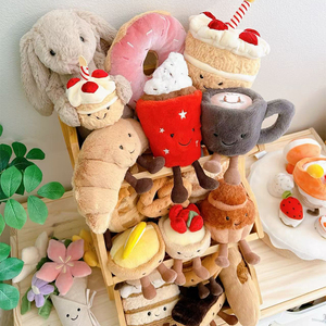 Collection de best-sellers Jelly Catt : Gâteaux, pains à hamburger, macarons, burgers, frites, délicieuses pâtisseries pour le thé de l'après-midi, jouets en peluche - Product Image 5