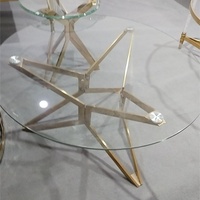 Table Basse Créative de Luxe Moderne Minimaliste en Acier Inoxydable Plaqué Or et Verre Blanc pour Maison, Bureau et Salon