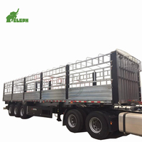 Semi-remorque de transport de marchandises personnalisée à 3 essieux, 40 tonnes, avec clôture en acier