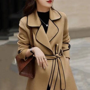<span class=keywords><strong>Manteau</strong></span> <span class=keywords><strong>mi</strong></span>-<span class=keywords><strong>long</strong></span> pour <span class=keywords><strong>femme</strong></span>, style coréen, automne-hiver, amincissant, en peluche, style occidental, avec contraste en fausse fourrure - Product Image 5