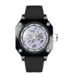 Reloj de Pulsera Automático para Hombre, Movimiento Mecánico 5ATM, Marca de Lujo OEM, Caja Cuadrada, Diseño Esqueleto, Fabricado en China - Product Image 4