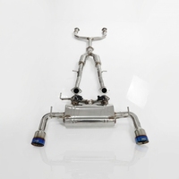 ING SUS304 Échappement arrière à soupapes pour Nissan 370Z VQ37VHR 3.7L V6 2009-2020 |   Échappement double à embout bleu brûlé en gros