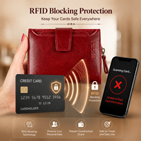 Dompet Kulit Khusus Wanita dengan Tempat Kartu RFID |   Dompet Wanita |   Dompet Koin Resleting Kapasitas Besar