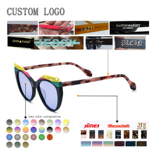 Lunettes de soleil œil de chat, monture turquoise, verres miroir roses, protection UV 100%, pour femmes adultes - Product Image 2