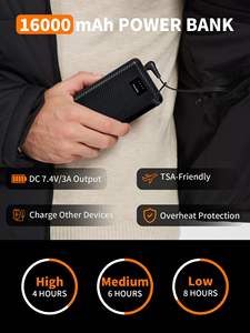 Chaqueta Térmica Unisex para Esquí y Snowboard, 7.4V 20000mAh, Impermeable, Cortavientos, Ecológica, Diseño Freestyle de Nailon/Algodón - Product Image 5