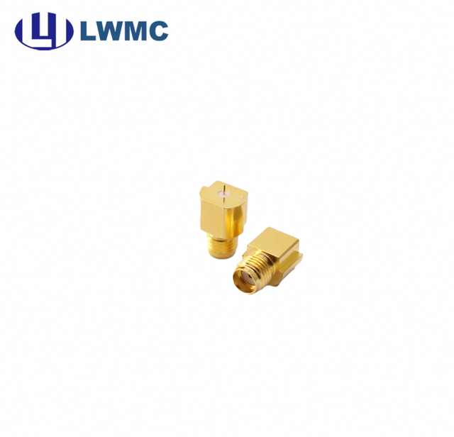 LWMC  Edge Mounted Frequency Range 18G SMA Female No Cable PCB SMT Mounting Pin Au Outer Contact Plating  Receptacle