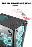 Boîtier pc gemer pour ordinateur de jeu ATX en verre trempé RGB, nouveau design