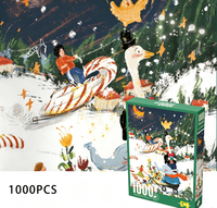 Puzzle en papier velours de 1000 pièces, jouet de relaxation, anti-stress, entraînement cérébral, pour adolescents et adultes, divertissement à domicile