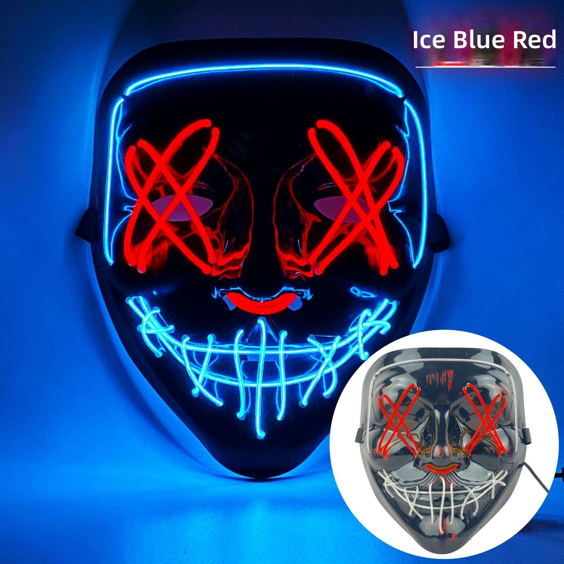Azul hielo + rojo