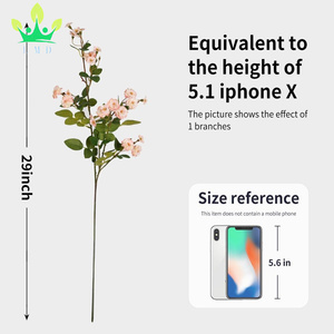 Rosa camelia artificiale per vaso steli lunghi rosa finto fiori per negozio giardino tavolo da ufficio decorazione di nozze - Product Image 3