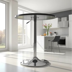 Verstellbarer Metall-Laptop-Schreibtisch Kleiner quadratischer Steht isch für Wohnzimmer für Ausstellungs empfang Freizeit essen Holzplatte Stil - Product Image 6