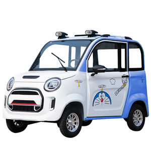 Auto Eléctrico Pequeño de 4 Ruedas para Adultos, con Cámara Trasera, Asientos de Cuero, Techo Cerrado, Mini - Product Image 1