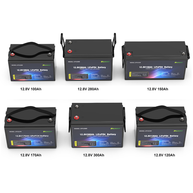 Grade a Lithium 12V 150AH 200AH 250AH 300AH 400AH 500AH 600AH 800AH LiFePO4 Battery Pack