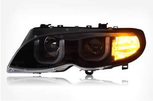 Phare avant LED YLA pour BMW E46 (2002-2006) – Modèles <span class=keywords><strong>320i</strong></span>, 318i, 323i, 325i – Xénon, DRL, Projecteur, Clignotant - Product Image 2