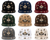 Casquette de baseball 5 panneaux brodée 3D tendance en coton délavé style vintage réglable avec fermeture snapback pour hommes et femmes, idéale pour le streetwear et le golf