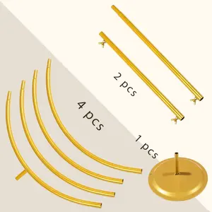 Support de ballon rond en métal de qualité d'exportation avec cadre en arc de style fantaisie pour la décoration de festivals et de fêtes - Product Image 3