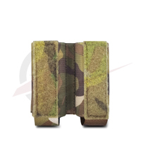 Pochette tactique double pour chargeurs 9 mm PI-008, à suspendre au gilet ou à la poitrine, avec élastique intégré, autres produits de chasse