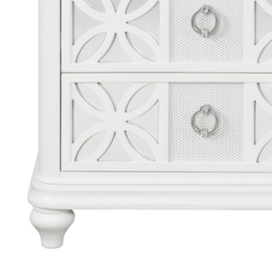 Comodino Moderno Abigale a 2 Cassetti in Legno Bianco con Illuminazione LED - Product Image 4