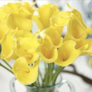 Hesper Délicat Vase Décorations En Gros Maison Mini <span class=keywords><strong>Cala</strong></span> Lys Fleur Décor Fleurs Artificielles Réel Touché - Product Image 3