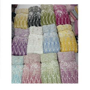 New Design With Zari Sequence Net <b>Fabric</b> Width 56 Inch Garment <b>Fabric</b> for Women Wedding Dress Making - Product Image 1