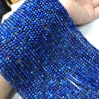 Perle de cyanite bleue de haute qualité 1.5-3.5mm perles de pierre de cyanite naturelle à facettes carrées rondes personnalisées pour la fabrication de bijoux