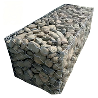 Caisse de gabion en fil de fer galvanisé robuste 2x1x1m, panier en treillis soudé revêtu de PVC pour le contrôle de l'érosion et les murs de soutènement