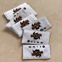 Étiquette de vêtement intelligente NFC, étiquette de col tissée personnalisée, étiquette de marque RFID durable pour vêtements, usine OEM