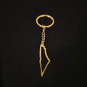 Portachiavi Personalizzato Placcato Oro 18k a Forma di Mappa della Palestina, Gioiello Minimalista alla Moda - Product Image 3