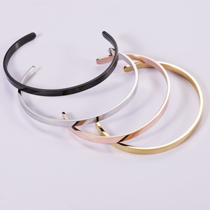 Wholesales Stainless Steel Jewelry Custom Men Women <strong>Silver</strong> 63mm Gold Plated Cuff <strong>Bracelet</strong> <strong>Bangles</strong> - Product Image 6