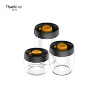 Bocal à café sous vide Thankhot, haute qualité, bon prix, en verre, hermétique, grande capacité, récipients de stockage pour farine et aliments