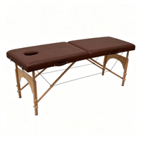 Table de massage pliable en bois écologique à 2 sections, lit de spa portable pour salon de thérapie