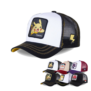 <span class=keywords><strong>Gorra</strong></span> de Camionero Deportiva con Parche Bordado de <span class=keywords><strong>Pikachu</strong></span> de Dibujos Animados y Logo al por Mayor para Hombre y Mujer - Product Image 1