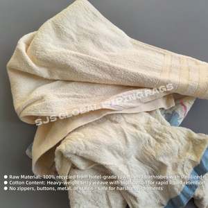 Chiffons en coton pur multi-usages colorés pour le nettoyage, l'entretien des ateliers de fabrication - Product Image 4