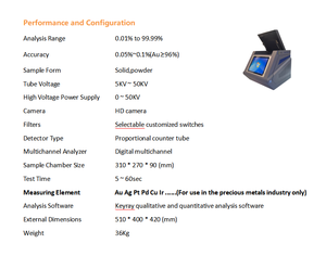 X선 형광 분광기 <span class=keywords><strong>XRF</strong></span> 귀금속 분석기 금 은 구리 백금용 - Product Image 2