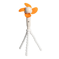 Ventilateur portable Octopus rechargeable 2000 mAh 5V en plastique à 3 vitesses, mini-ventilateur à main pour voiture, maison et extérieur