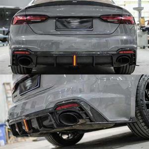 Kits de diffuseur, séparateurs, lèvre avant et jupes latérales en fibre de carbone véritable style <span class=keywords><strong>RS5</strong></span> pour <span class=keywords><strong>Audi</strong></span> A5 S5 <span class=keywords><strong>RS5</strong></span> B9.5 2020 2021 <span class=keywords><strong>2022</strong></span> 2023 2024 - Product Image 5