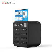 CS-S08 Station de recharge partagée pour téléphones portables, 8 emplacements, batterie Li-Polymère, charge rapide 30W, type Relink