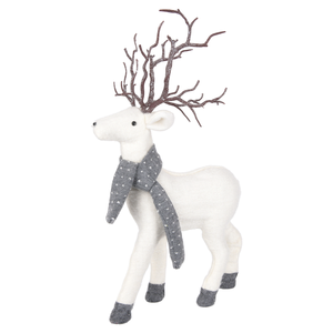 50cm White Winter Reno Figurine Nordic <b>Xmas</b> Decoration for Hotel Reception Counter Trending Wholesale Business Supply - Product Image 1