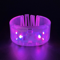 Bracelet LED Lumineux Rechargeable en Forme de Main, 15 Couleurs, Coque Solide, Portable, Durable, pour Intérieur/Extérieur, Concerts et Fêtes