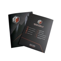 Dossiers de présentation en papier écologiques en gros, 9x12 pouces, pour documents commerciaux, reçus fiscaux, avec logo