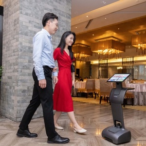 Autonomous Mobile <strong>Robot</strong> Advertising <strong>Robot</strong> 13.3" Touchscreen Display Auto Charge Facial Recognition for Supermarket Retail Store - Product Image 5