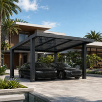Abri solaire photovoltaïque étanche 10 kW avec panneaux monocristallins haute efficacité et recharge de véhicules électriques pour villas, hôtels et usage commercial