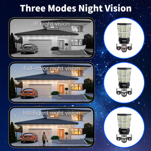 Cámara de Seguridad <span class=keywords><strong>V380</strong></span> con Energía Solar, 4G, PTZ, Exterior, Impermeable, Sistema de 3 Lentes con 360° °   Cámara de Vigilancia CCTV para el Hogar con Visión Nocturna a Color - Product Image 6