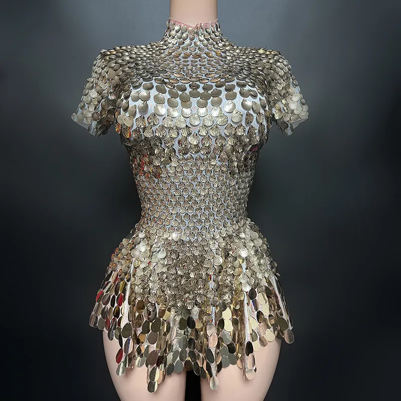 Nouveau 2023 Dubai or a-ligne robes de soirée de luxe haut Neweck brillant doré paillettes robe d'anniversaire fête Sexy scène danse porter