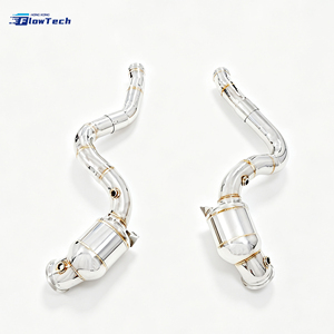 High Quality 304 Stainless Steel Downpipe for Mercedes C63 C63S W205 M177 4.0L V8 Biturbo High Flow Direct Fit <b>Polishing</b> - Product Image 4