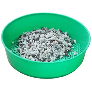 Round Plastic Gardening Soil Sifting Pan Sand Sieve Sifter Mesh Screen Compost Rock Sifter Dirt for Small Gravel Soil Sand